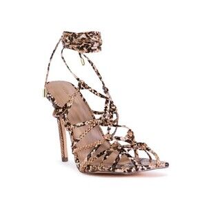 AZALEA WANG AMENRA SNAKE SANDAL HEEL size 9